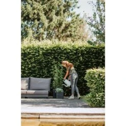 CAPI Bloembak Vierkant Rib NL 30 × 30 × 30 Cm - Zwart -Planten Winkel 1636374080 3 600