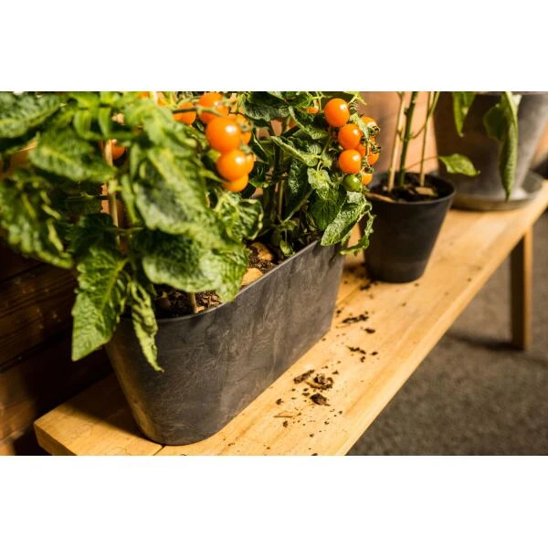 Bloembak Balkon Artstone Claire Zwart 55 Cm 4 Bloembak Balkon Artstone Claire Zwart 55 Cm - Afbeelding 2