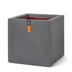 CAPI Bloembak Vierkant Smooth NL 30 × 30 × 30 Cm - Grijs