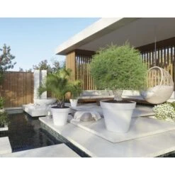 Bloempot Capri 40 Cm - Wit -Planten Winkel bloempot capri 40 cm wit 1610636586 2 600