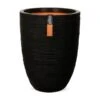 CAPI Bloempot Elegant Rib NL 46 × 58 Cm - Zwart -Planten Winkel bloempot elegant 46x58cm zwart 1637050114 1 600
