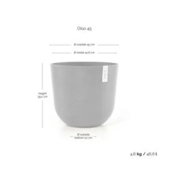 ECOPOTS Oslo Met Waterreservoir - Grijs Ø 45 Cm -Planten Winkel ecopots oslo waterreservoir grijs 45 cm 1672835329 4 600