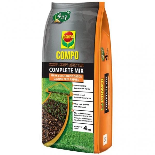 Compo Gazonherstel - Complete Mix 4 In 1 - 4kg 3 Compo Gazonherstel - Complete Mix 4 In 1 - 4kg