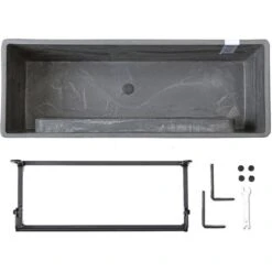 ECOPOTS Bruges Hanging - Grijs 55 Cm -Planten Winkel hanging brugge ecopots grijs 55 cm 1594129667 3 600