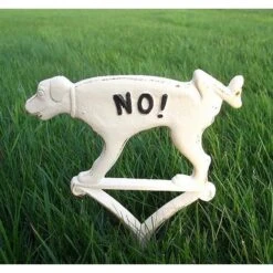 ESSCHERT DESIGN Hondenbordje Niet Plassen - Wit