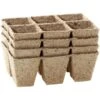 Vezelpotjes Vierkant Biologisch Afbreekbaar - 6 × 6 Cm - Set Van 24 Stuks -Planten Winkel kokos potjes vierkant 6 cm 1518946012 1 600