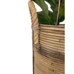 Mand In Rotan Met Jute Handvaten - Set Van 2 Stuks 10 Mand In Rotan Met Jute Handvaten - Set Van 2 Stuks -Planten Winkel mand met teugels in rotan 1617795246 3 600