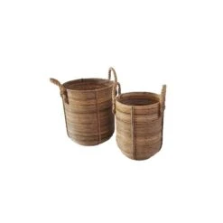 Mand In Rotan Met Jute Handvaten - Set Van 2 Stuks 13 Mand In Rotan Met Jute Handvaten - Set Van 2 Stuks -Planten Winkel mand met teugels in rotan 1617795835 1 600