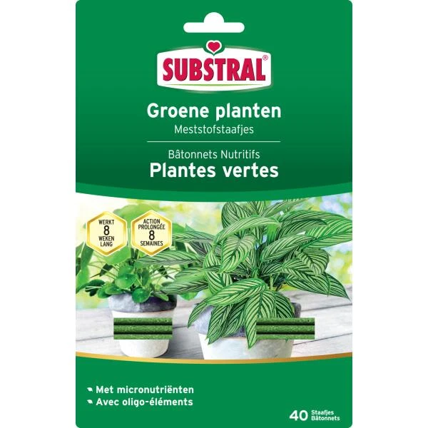Substral Meststofstaafjes Voor Groene Planten - Set Van 40 Stuks 3 Substral Meststofstaafjes Voor Groene Planten - Set Van 40 Stuks