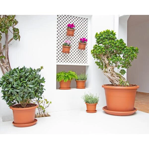 Onderschotel Rond 65 Cm - Terracotta 4 Onderschotel Rond 65 Cm - Terracotta - Afbeelding 2