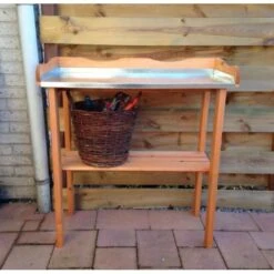 Houten Oppottafel Met Verzinkt Werkblad -Planten Winkel oppottafel hout verzinkt werkblad 1484055365 4 600