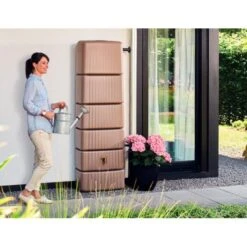Regenton Muurmodel Slim 650 Liter + Kraan - Taupe -Planten Winkel regenton muurmodel slim 650l taupe kr 1603726255 600