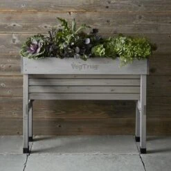 Vegtrug Verhoogde Kweektafel Grijs - 100 × 80 × 80 Cm -Planten Winkel vegtrug grijs 1 m 1517220431 1 600