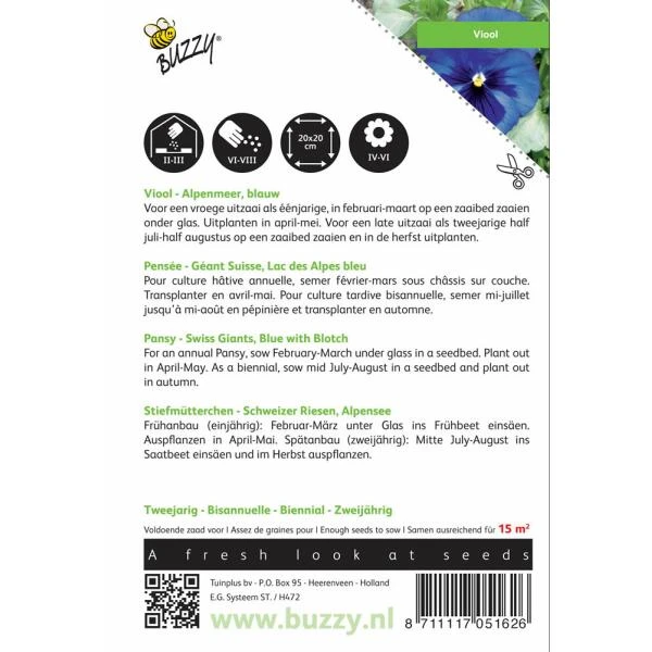 Viola Wittrockiana Alpenmeer 4 Viola Wittrockiana Alpenmeer - Afbeelding 2
