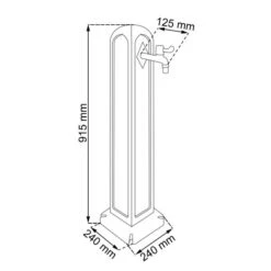 Waterzuil Met Kraan En Aansluiting - Zwart -Planten Winkel waterzuil zwart 1549709948 4 600