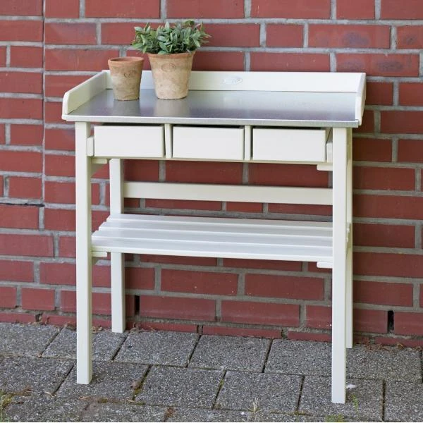 ESSCHERT DESIGN Werktafel Met Lades - Oppottafel (wit) 6 ESSCHERT DESIGN Werktafel Met Lades - Oppottafel (wit) - Afbeelding 4