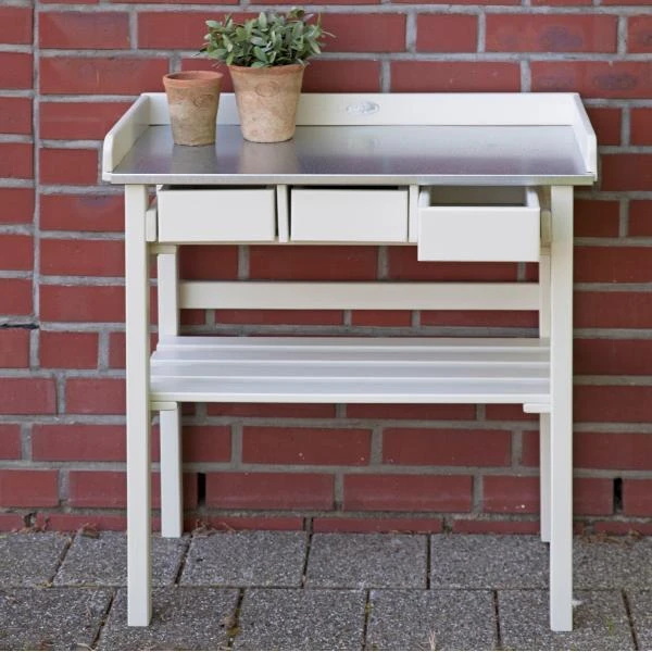 ESSCHERT DESIGN Werktafel Met Lades - Oppottafel (wit) 7 ESSCHERT DESIGN Werktafel Met Lades - Oppottafel (wit) - Afbeelding 5